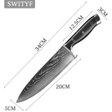 Damascus Steel Kitchen Knife VG-10 Chef Knife set