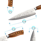 Damascus VG-10 Chef Knife Color Wooden Handle