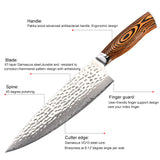 Damascus VG-10 Chef Knife Color Wooden Handle