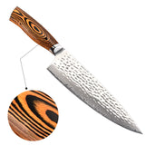 Damascus VG-10 Chef Knife Color Wooden Handle