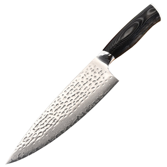 Damascus VG-10 Chef Knife with Balck Handle