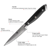 Damascus Stainless Kitchen G-10 Handle Fruit Paring Knife