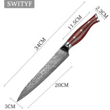 Handmade VG-10 Damascus Steel Slicing Kitchen Slicer Knife