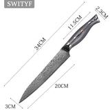 8 inch Meat Kitchen Damascus Slicing Knife sets VG-10