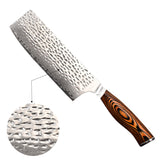 Wooden Handle Chopping Damascus Chinese Cleaver Knife