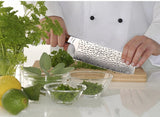 Wooden Handle Chopping Damascus Chinese Cleaver Knife