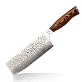 Wooden Handle Chopping Damascus Chinese Cleaver Knife